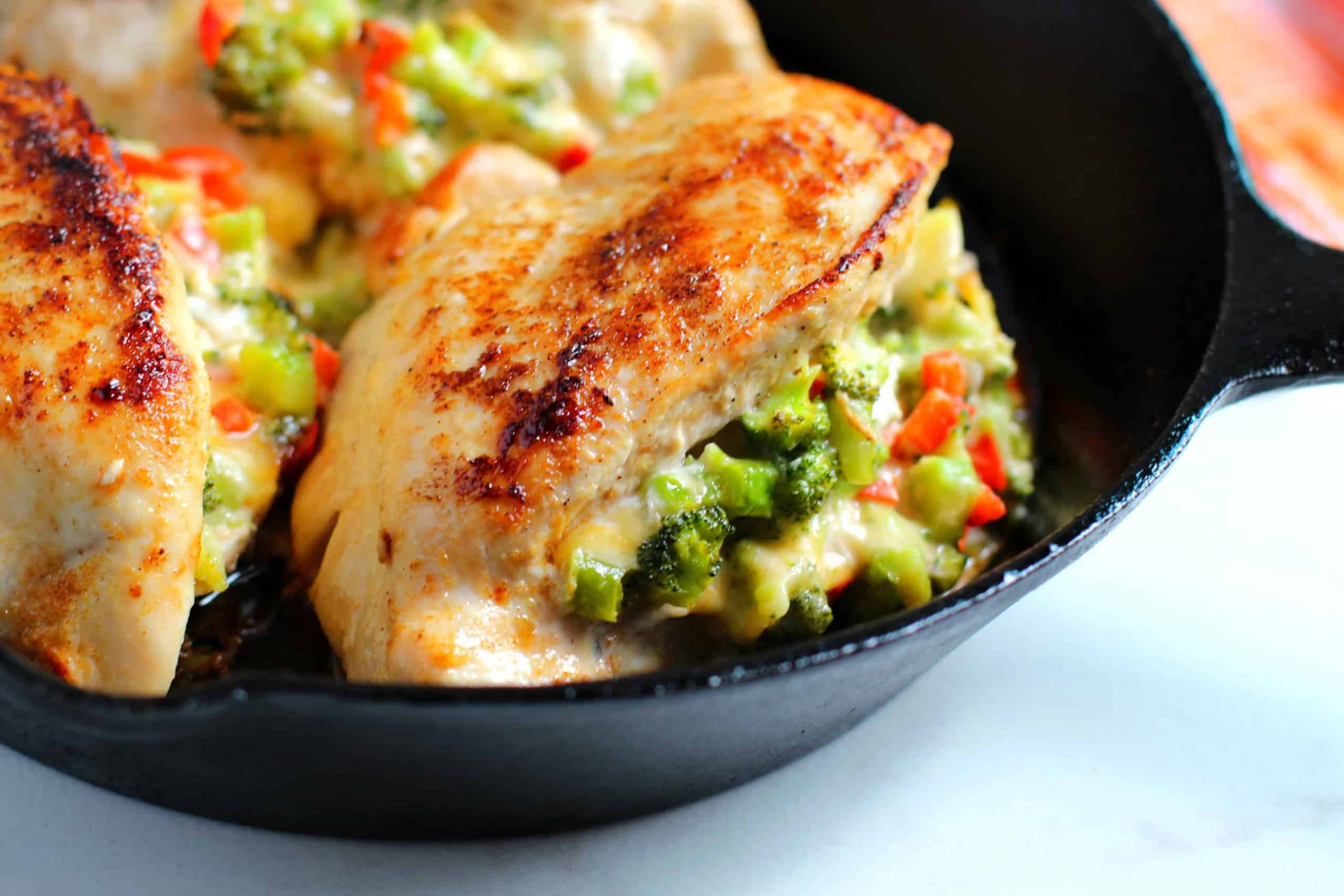 Broccoli and Cheese Stuffed Chicken
