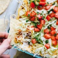 Layered Chicken Taco Dip Recipe