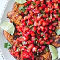 Grilled Chicken with Strawberry Salsa