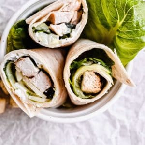 Chicken Caesar Salad Wraps