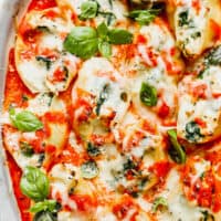 Chicken Stuffed Shells Recipe with Spinach