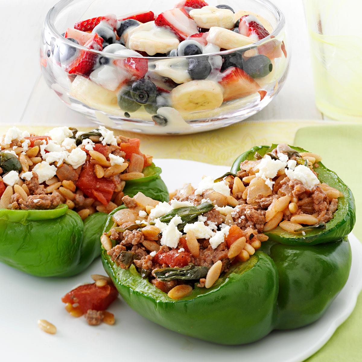 Feta cheese stuffed bell peppers :Wednesday-lunch