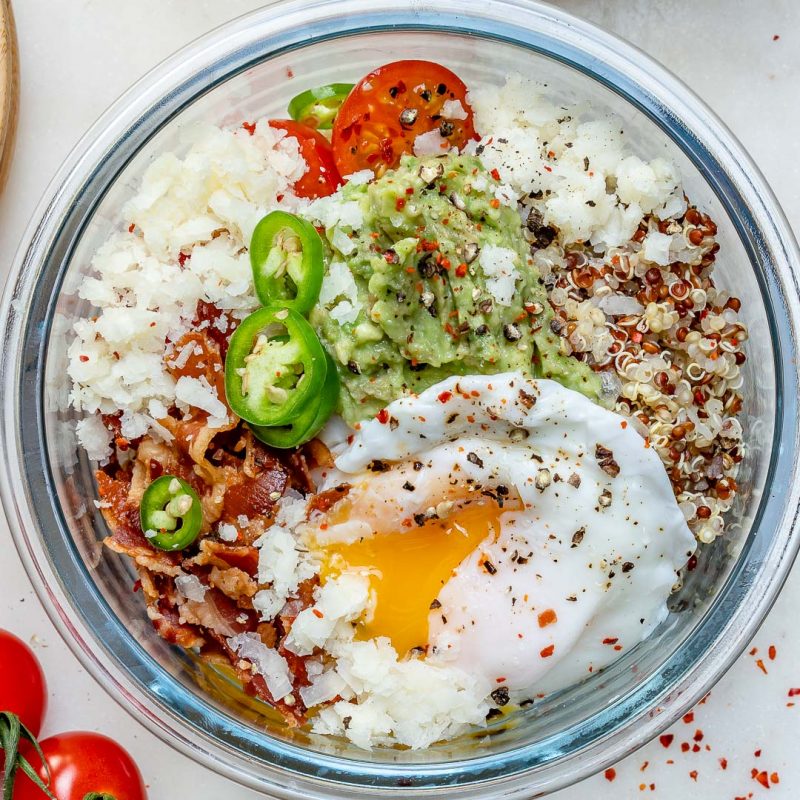 Loaded breakfast egg bowl