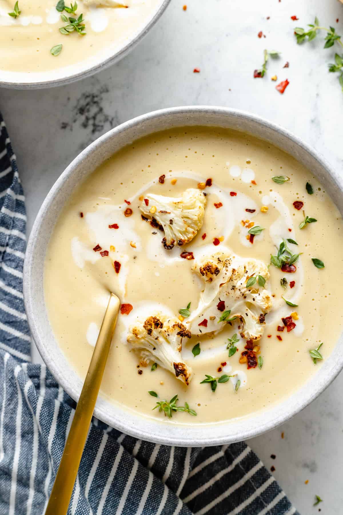 HEALTHY CREAMY ROASTED CAULIFLOWER SOUP RECIPE