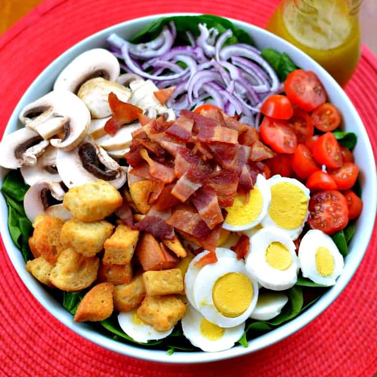 SPINACH BACON SALAD RECIPE