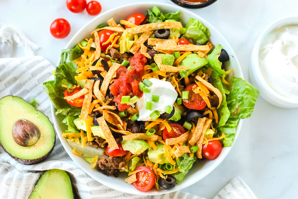 Taco Salad with Ground Beef