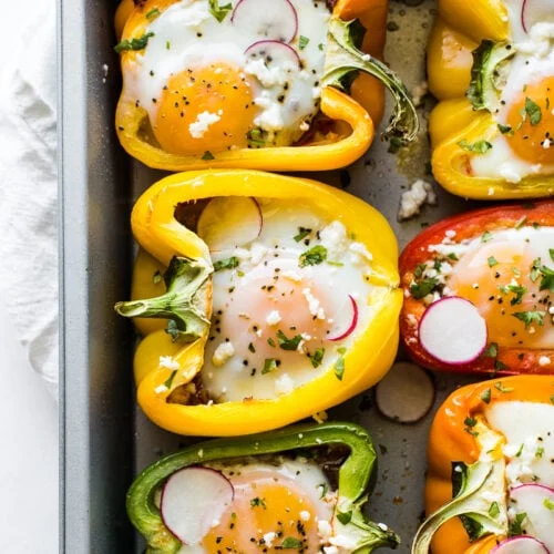 BREAKFAST STUFFED PEPPERS (LOW CARB, GLUTEN-FREE)