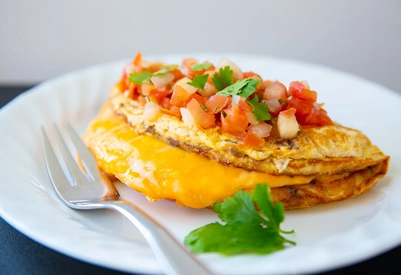 Keto taco omelet