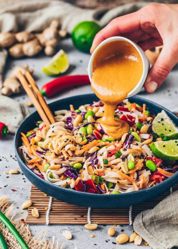 Vegan Thai Noodle Salad with Peanut Sauce
