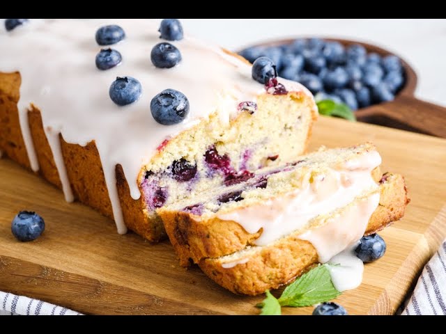 LOW CARB KETO ZUCCHINI BREAD (LEMON BLUEBERRY)