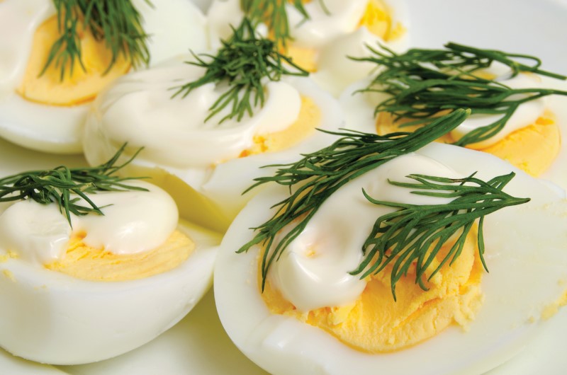 Boiled eggs with mayonnaise :Friday-breakfast