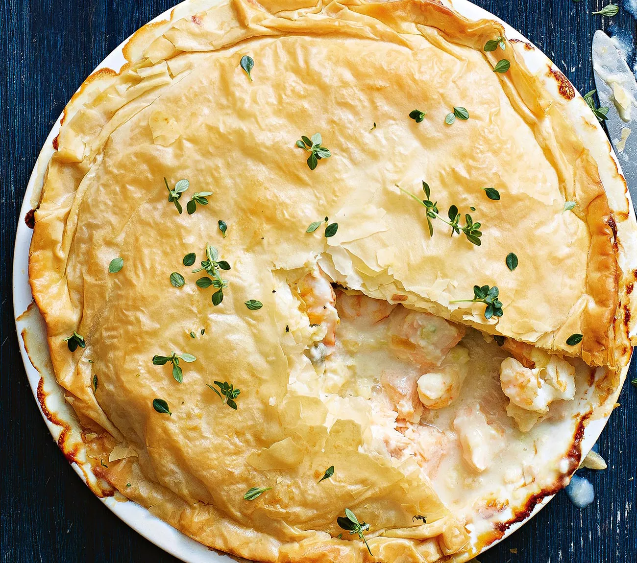 Easy one-pot seafood pie