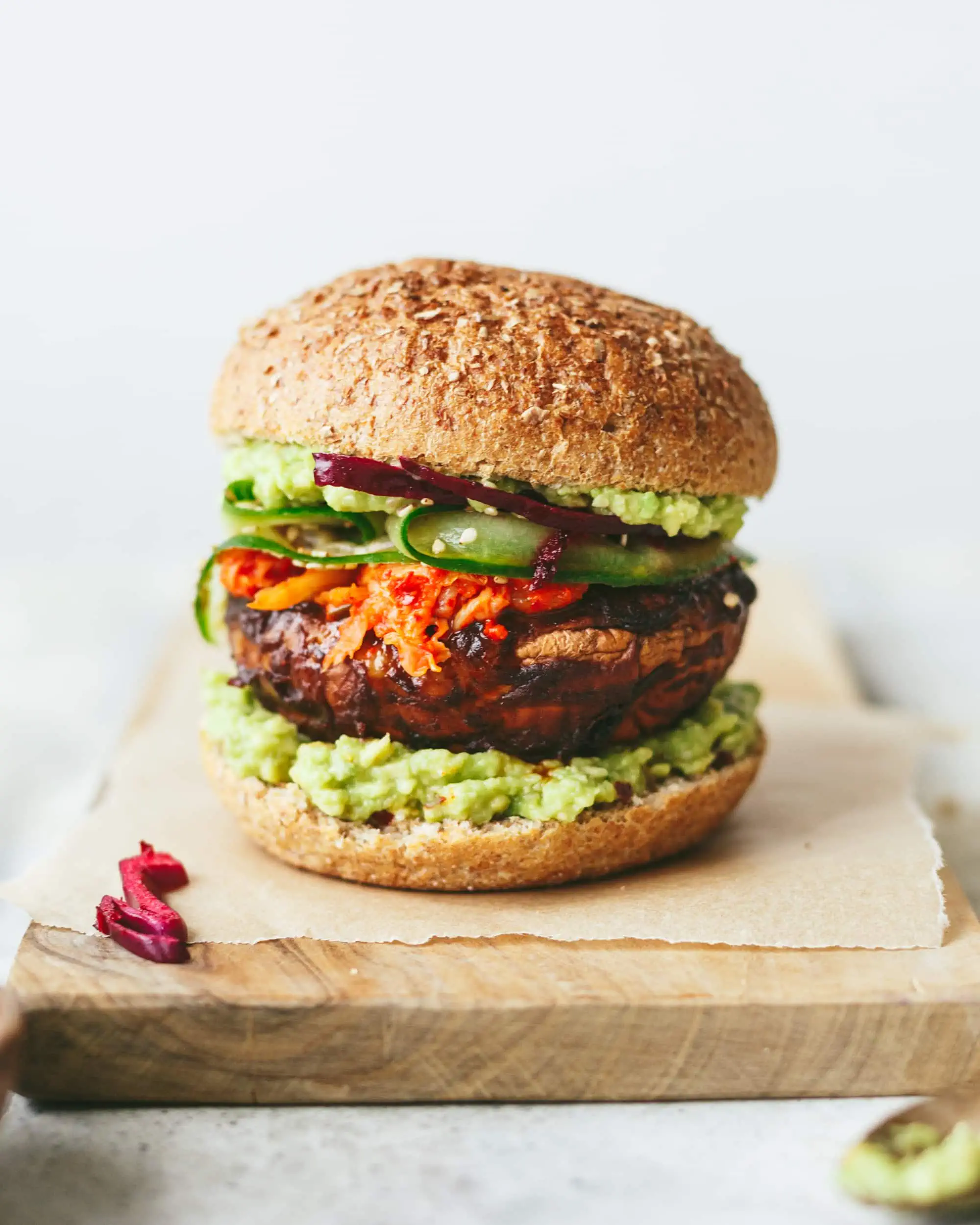 Spicy Miso Portobello Mushroom Burger (Vegan)
