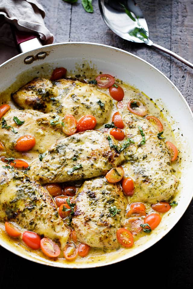 CREAMY PESTO CHICKEN