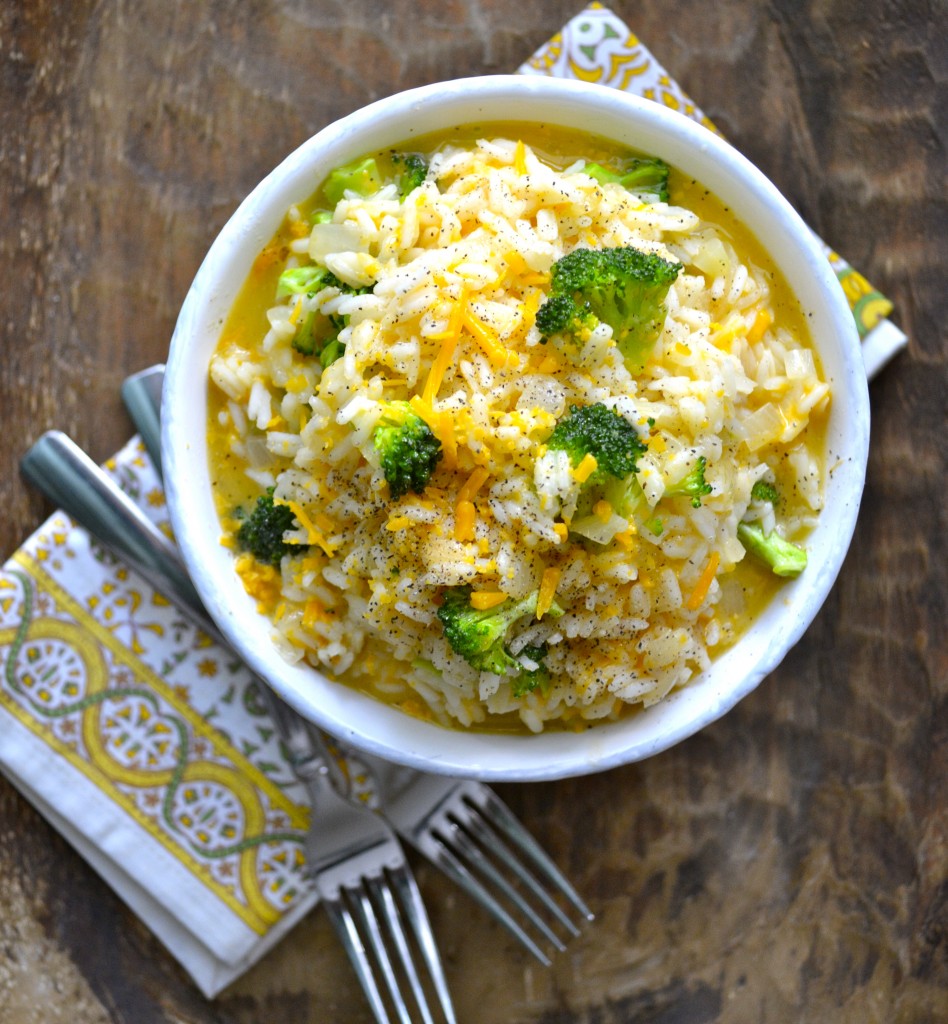 EASY CHEESY BROCCOLI RICE