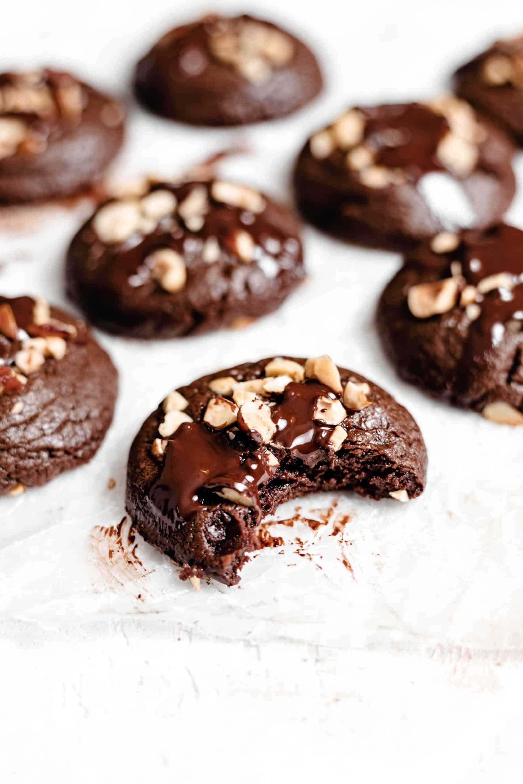 Fudgy Chocolate-Walnut Cookies