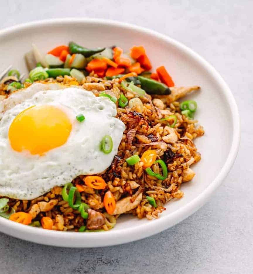 Leftover turkey nasi goreng