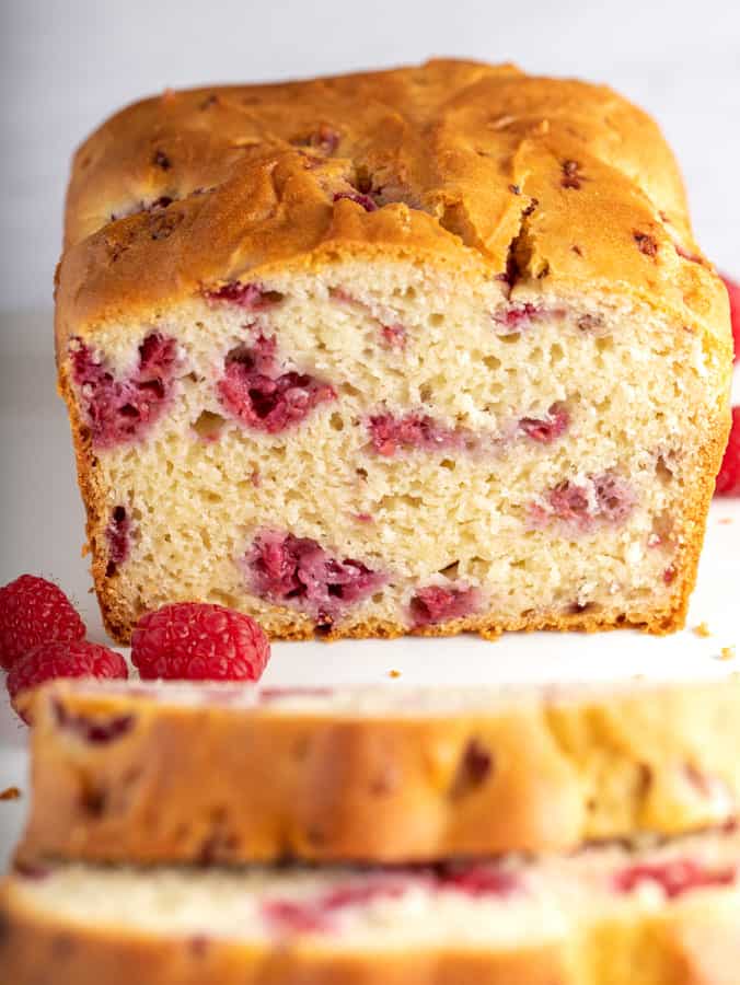 Raspberry loaf cake