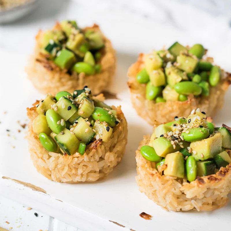 Muffin pan sushi cups