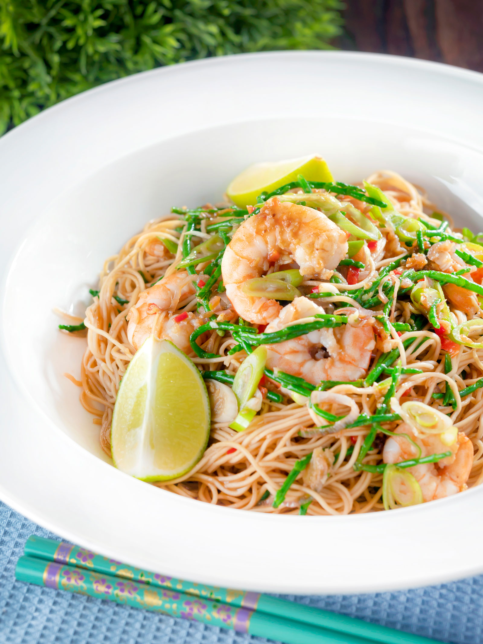 Thai Prawn Stir Fry Recipe with Chilli and Samphire