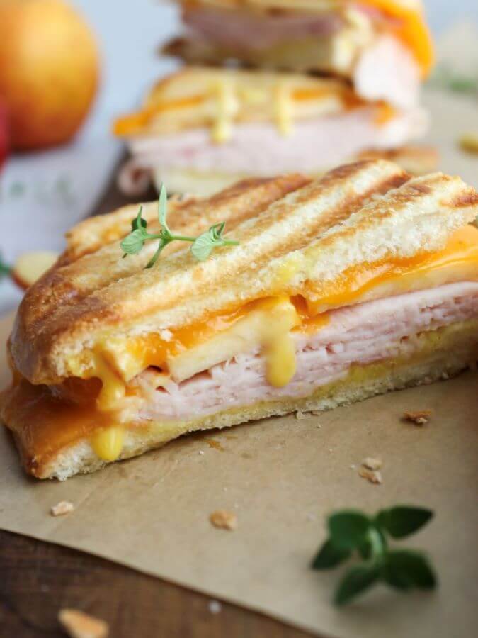 Apple, Cheddar & Turkey Panini