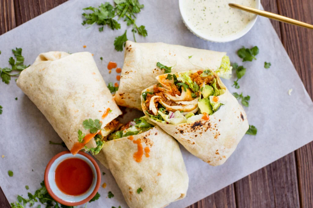 Miso Tofu Wrap with Winter Squash and Furikake