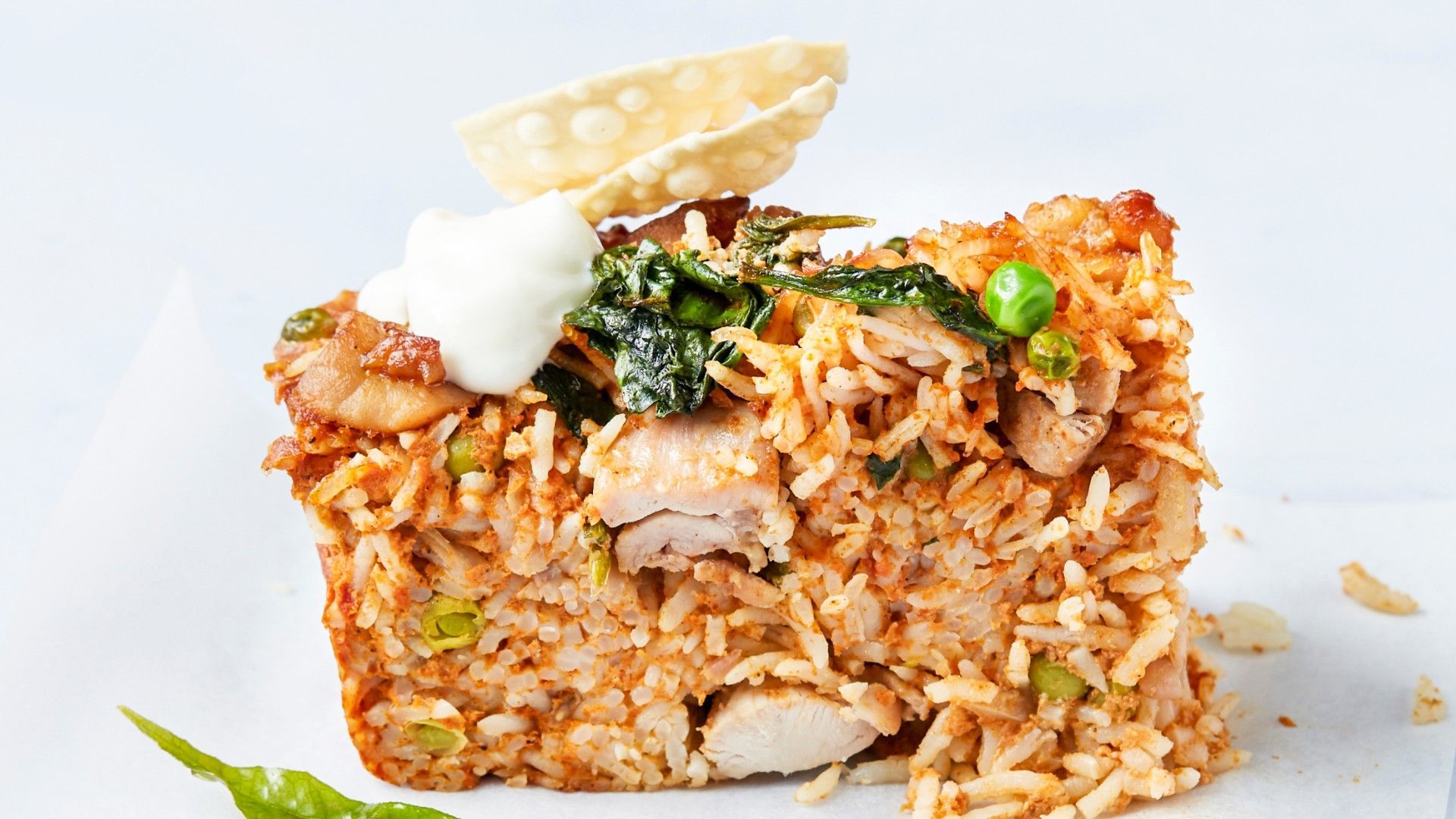 Butter chicken rice slice