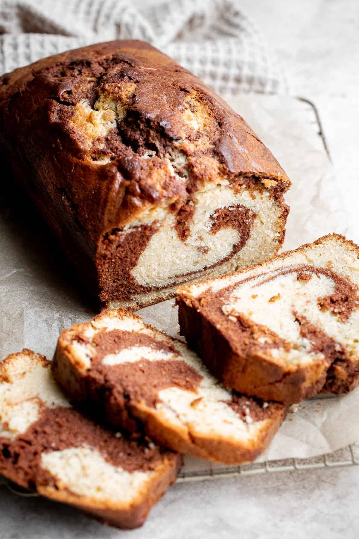 Marbled Pound Cake (Panqué Marmoleado de Chocolate y Vanilla)