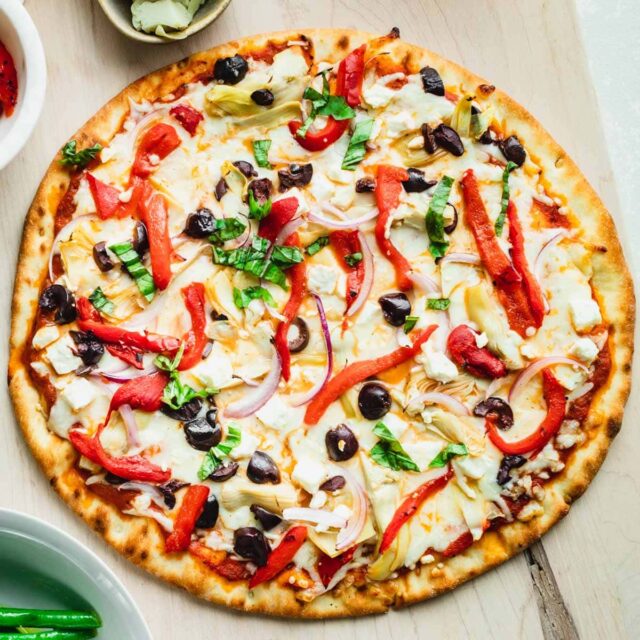 Greek Pizza Recipe with Feta Cheese