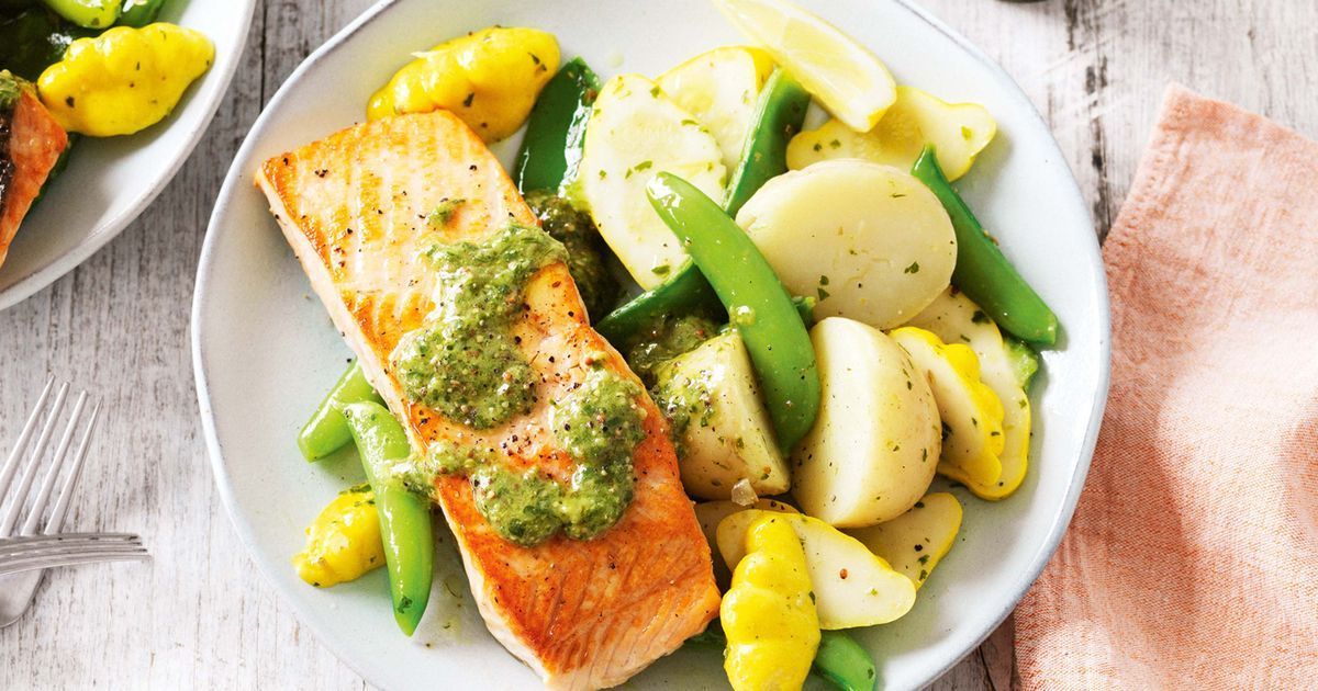 French-style salmon and potatoes