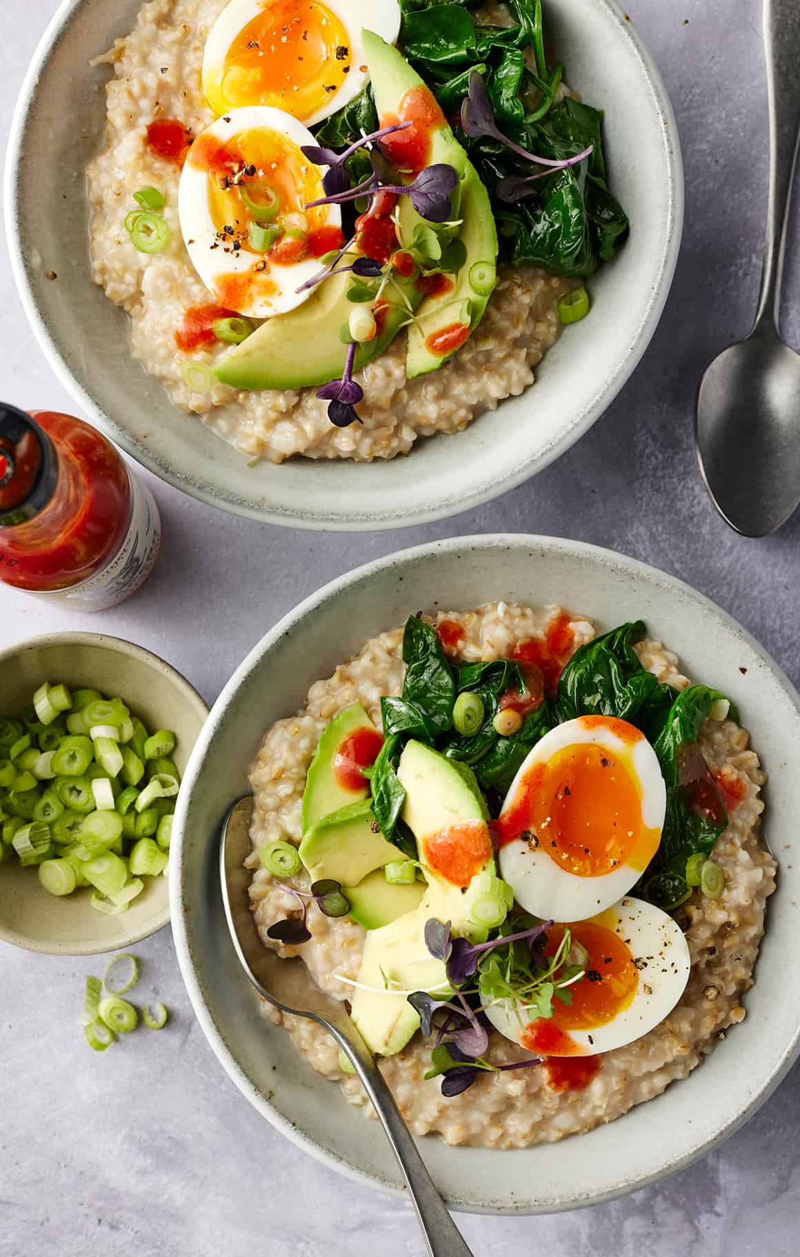 SAVORY SPINACH, CHEDDAR & MUSHROOM OATMEAL