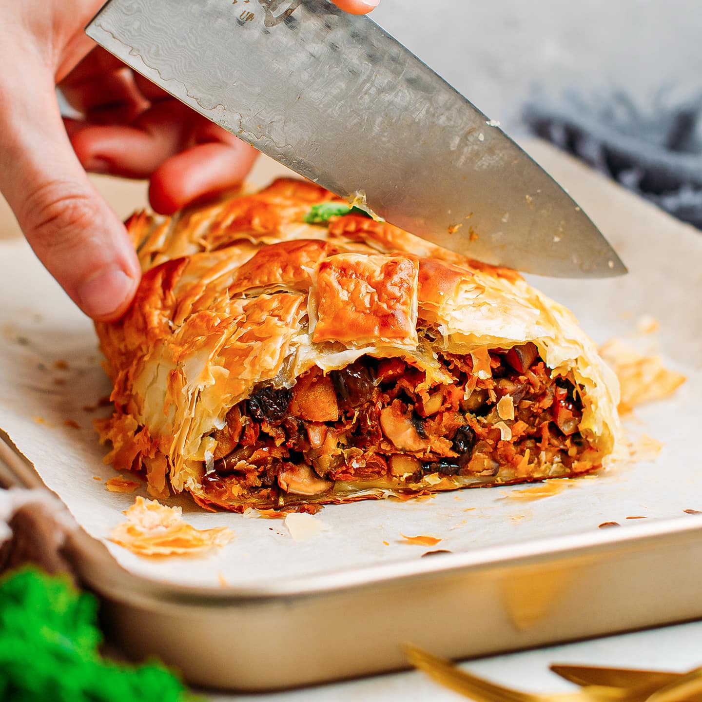 Mediterranean vegetable wellington